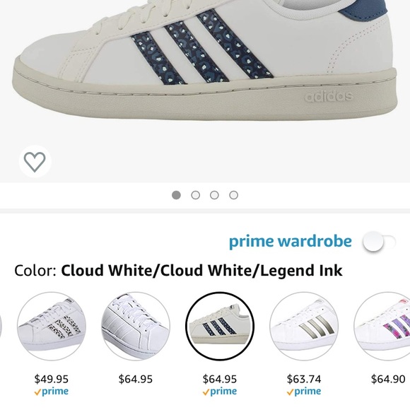 Adidas navy and white leopard stripe sneaker - Picture 2 of 6